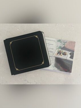 Creative Memories 7X7 Black Photo Album with Page Protectors